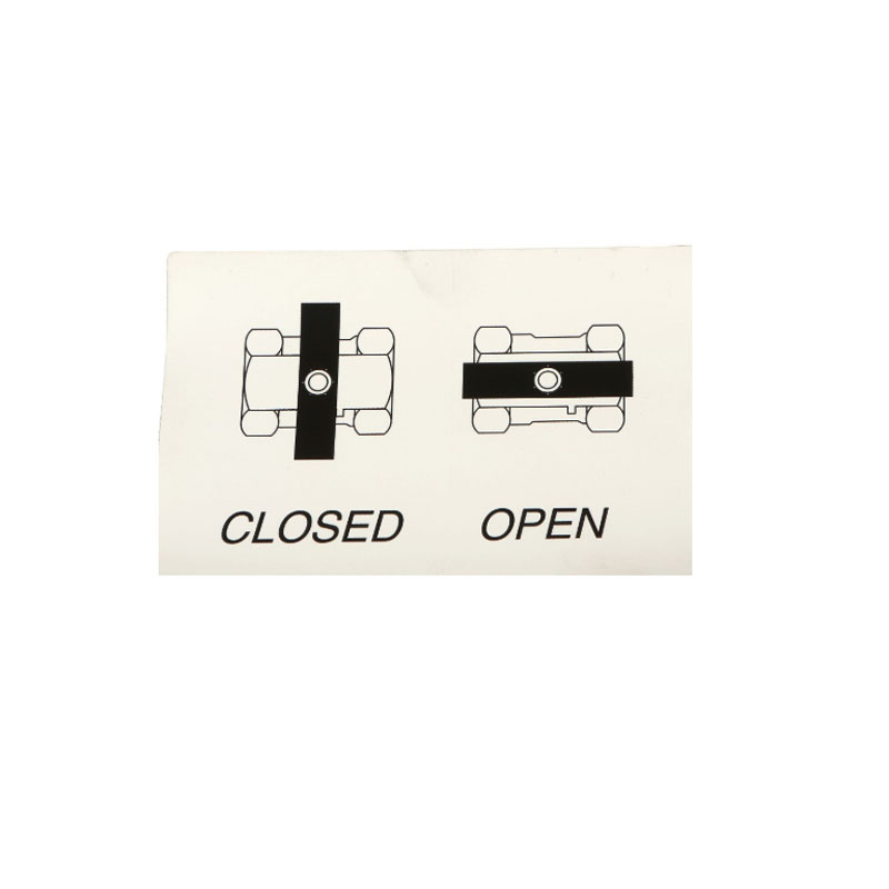 345585 Decal - Valve Open/Close w/ Wing Handle (Inline Open)