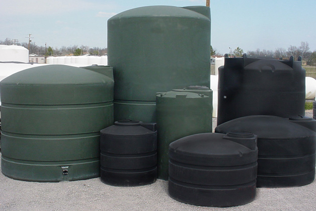 Black & Green Water Tanks