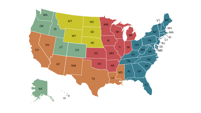 Intermediate Bulk Container (IBC) Division Map