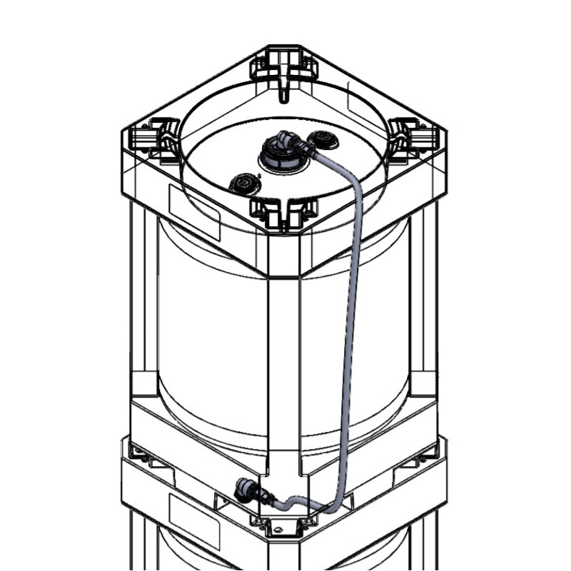 34700748 Stacked Vent Hose Assembly 1in