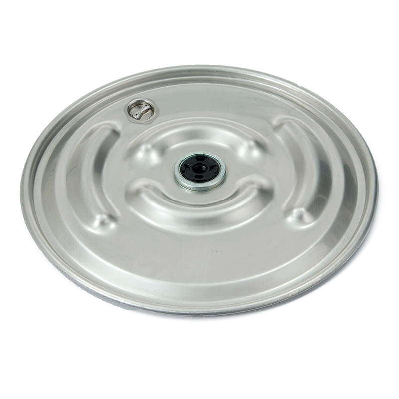 35901620 22 5/16in 304 SS Raised Bumpy Lid - 2in Rieke Vent - 2in Bung Fitting - EPDM Gasket