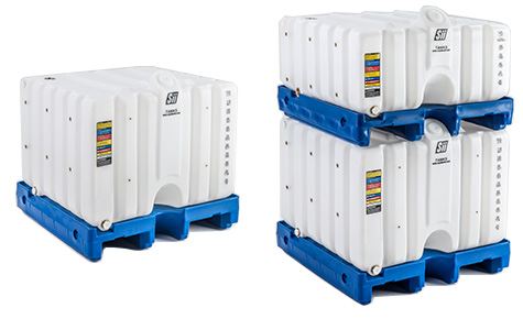 Cubetainer Double Pallet Stacks